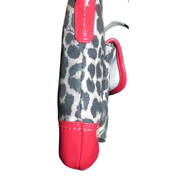 Coach Park Ocelot Animal Print Red Patent Leather Crossbody Bag Matching Wallet - Picture 6 of 13
